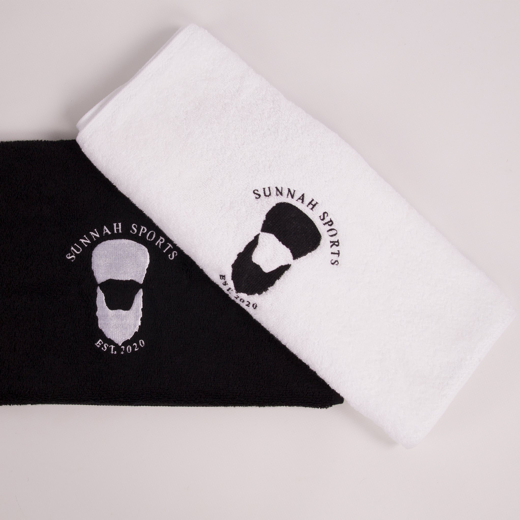 Sunnah Sports Handtuch – Schwarz oder Grau, 100 % Baumwolle
