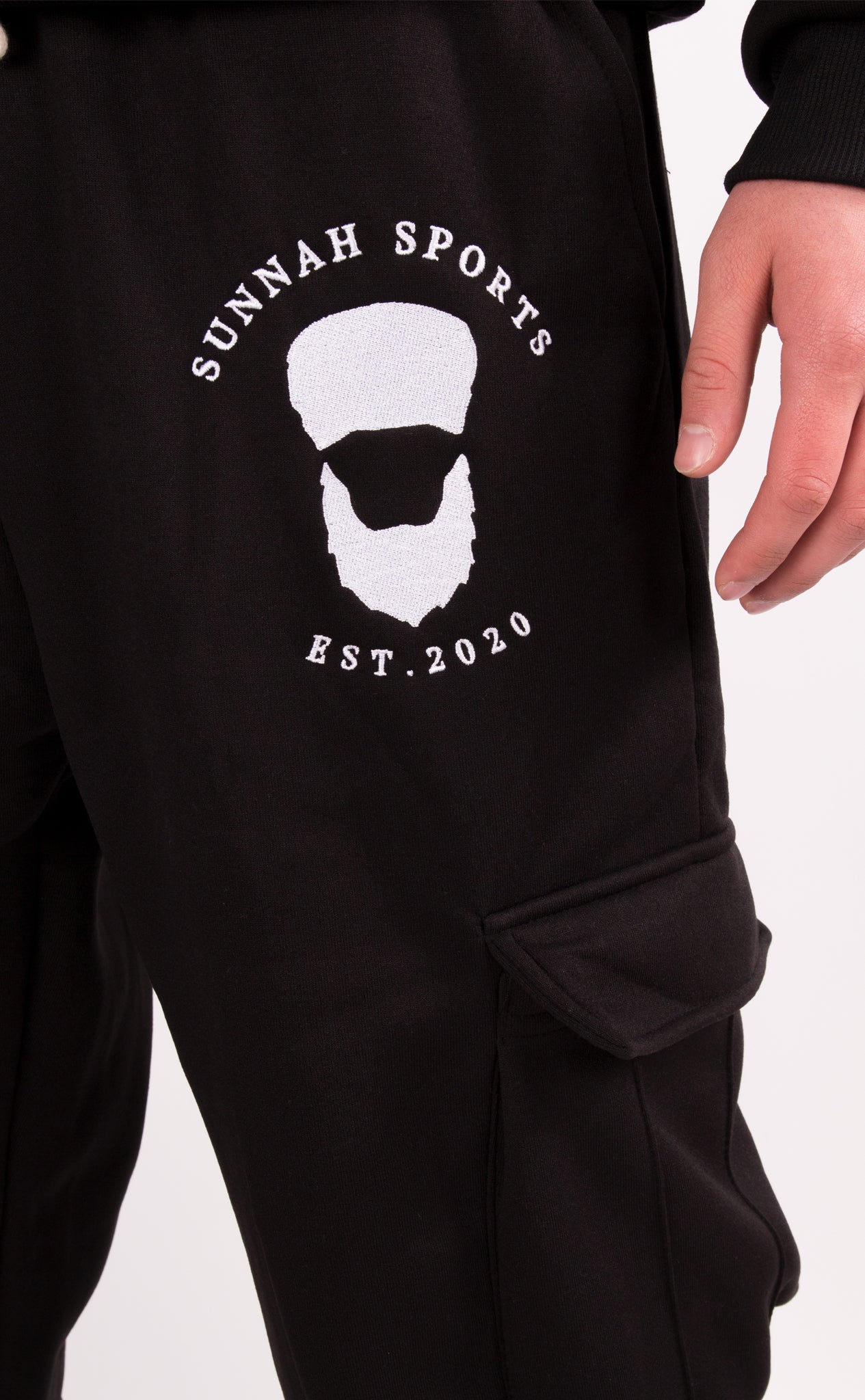 Cargo-Trainingsanzug Schwarz – Hoodie & Jogginghose
